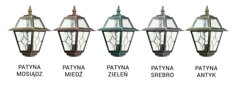 Testa lampada giardino WITRAŻ E27 nera vetro SU-MA