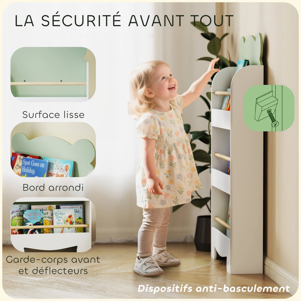 Libreria per bambini ¨C Minimal ¨C verde 3 livelli