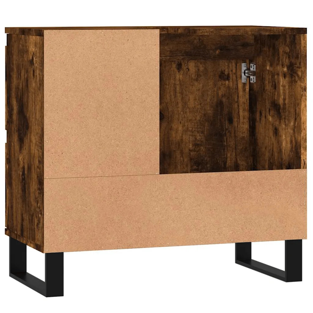 Armadietto Bagno | Armadio da bagno Rovere Fumo 65x33x60 cm in Legno Multistrato