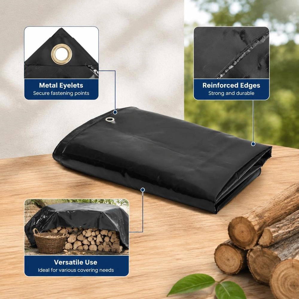 Tarpaulin 650 G/square Meter 3x5 M Black