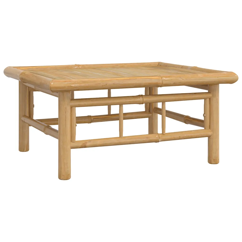 Set Salotto da Giardino 3pz | Set di Mobili da Esterno con Cuscini Bianco Crema in Bamb¨´