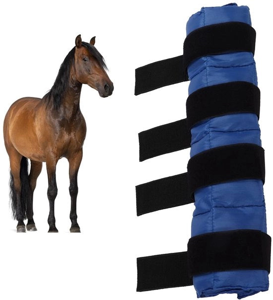 Cuscino Refrigerante per Cavalli - Compressa per Pieghe e Contusioni - 4 Cinture Elastiche - Benda Refrigerante