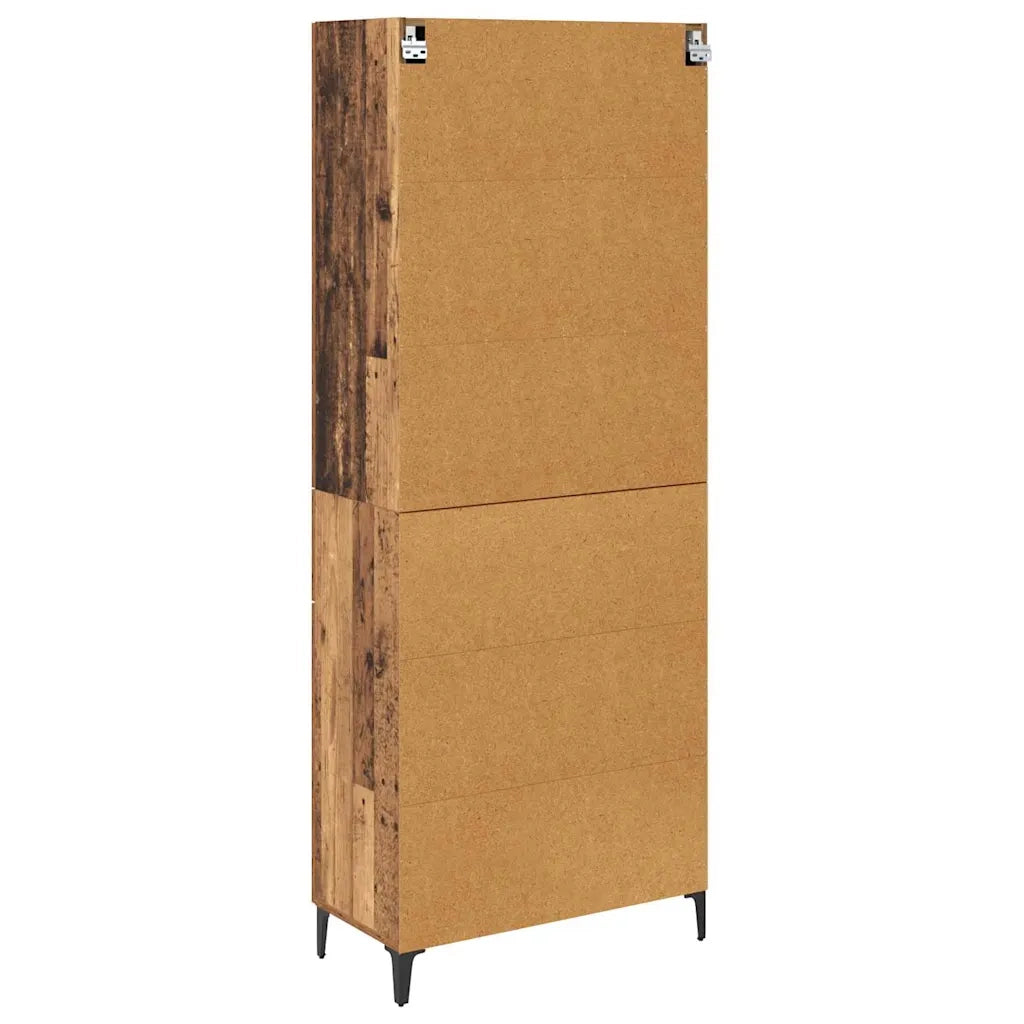 Credenza | Madia | Buffet da pranzo | Armadio da pranzo Legno vecchio 69,5 x 34 x 180 cm Legno multistrato