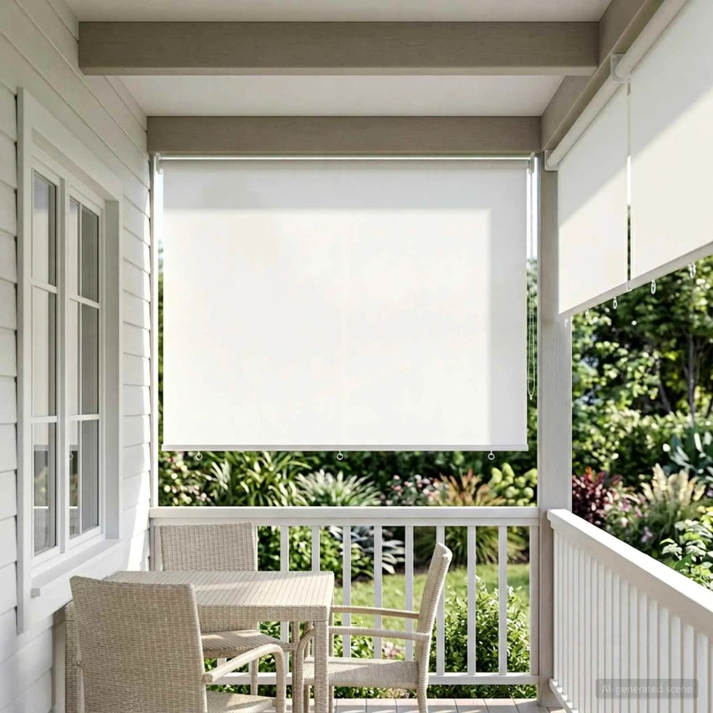 Voletta a rullo | Tenda a rullo con protezione UV Bianco 160 x 140 cm