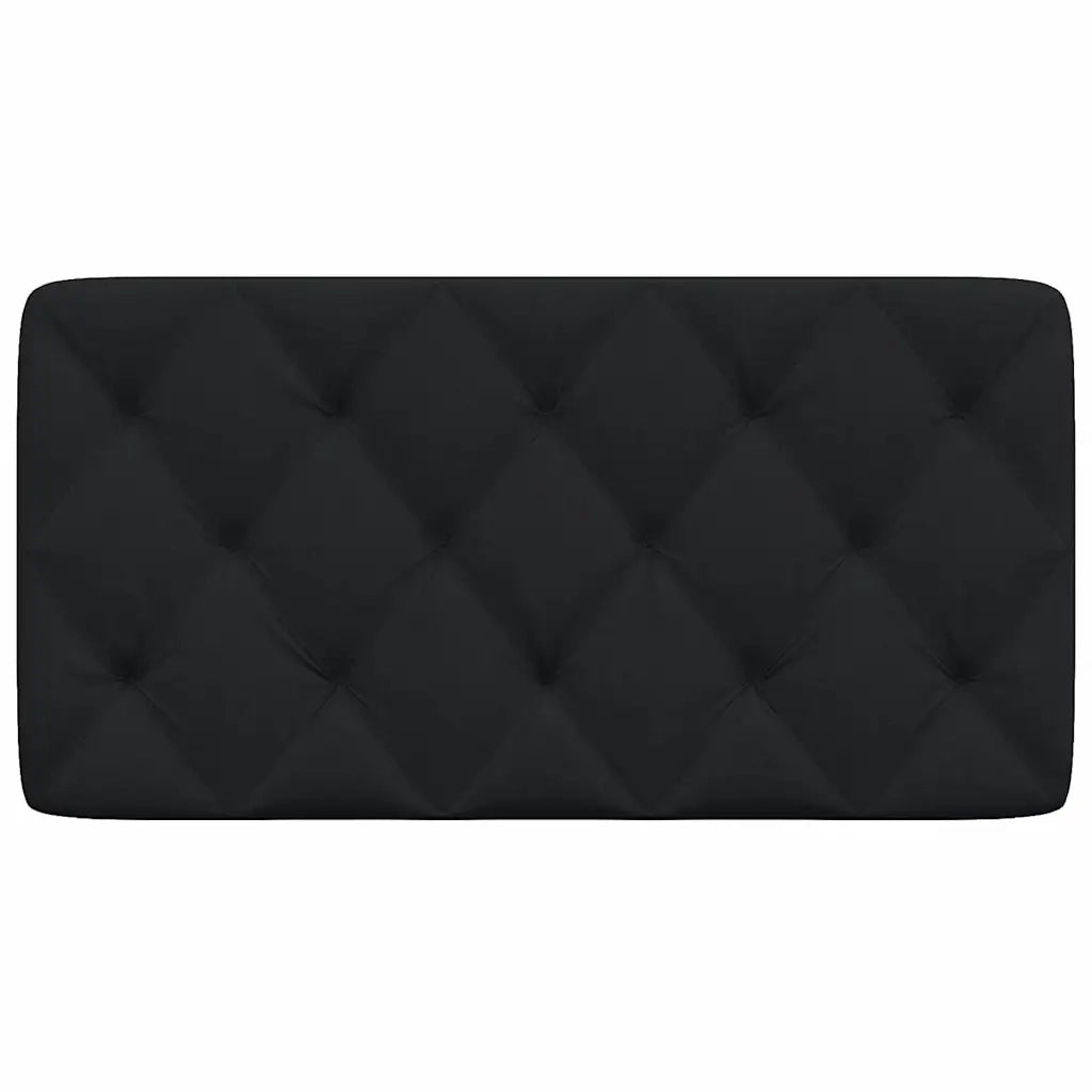 Coussin de tête de lit noir 100 cm tissu