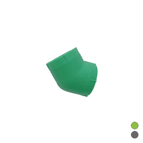 GOMITO LISCIO 45  ° IN POLIPROPILENE- Diam. 32 Grigio- DH- pezzi 1