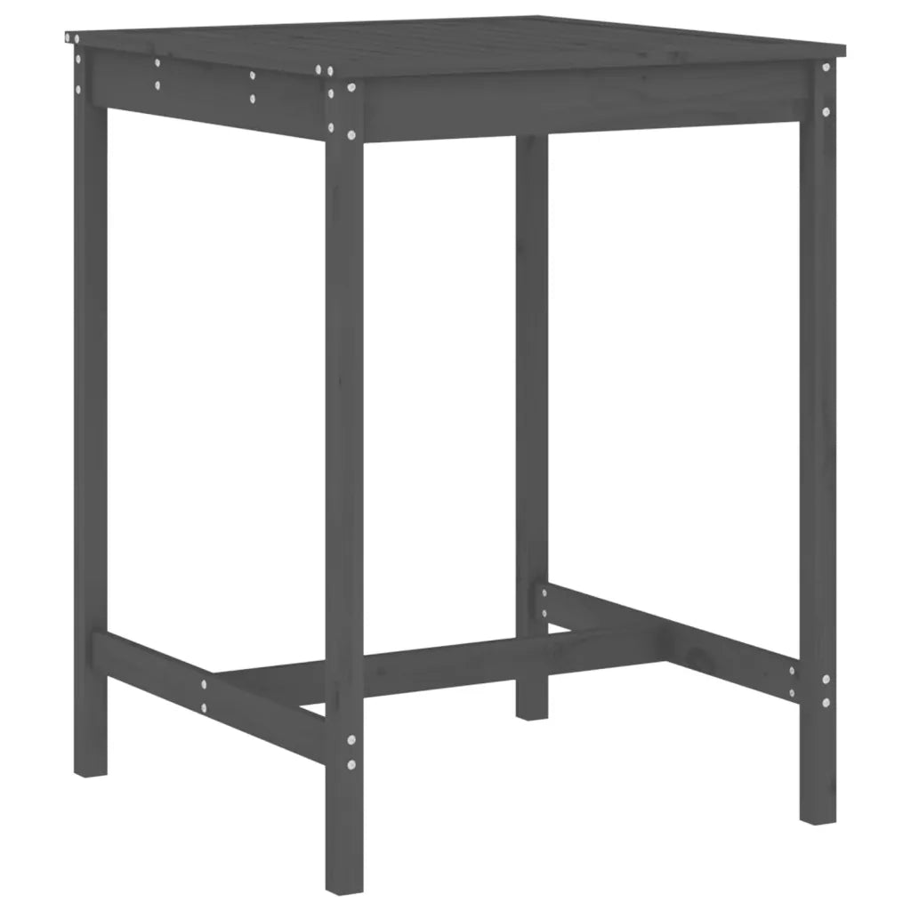 Set Bar da Giardino 5 pz | Set Salotto da Giardino Grigio in Legno Massello di Pino