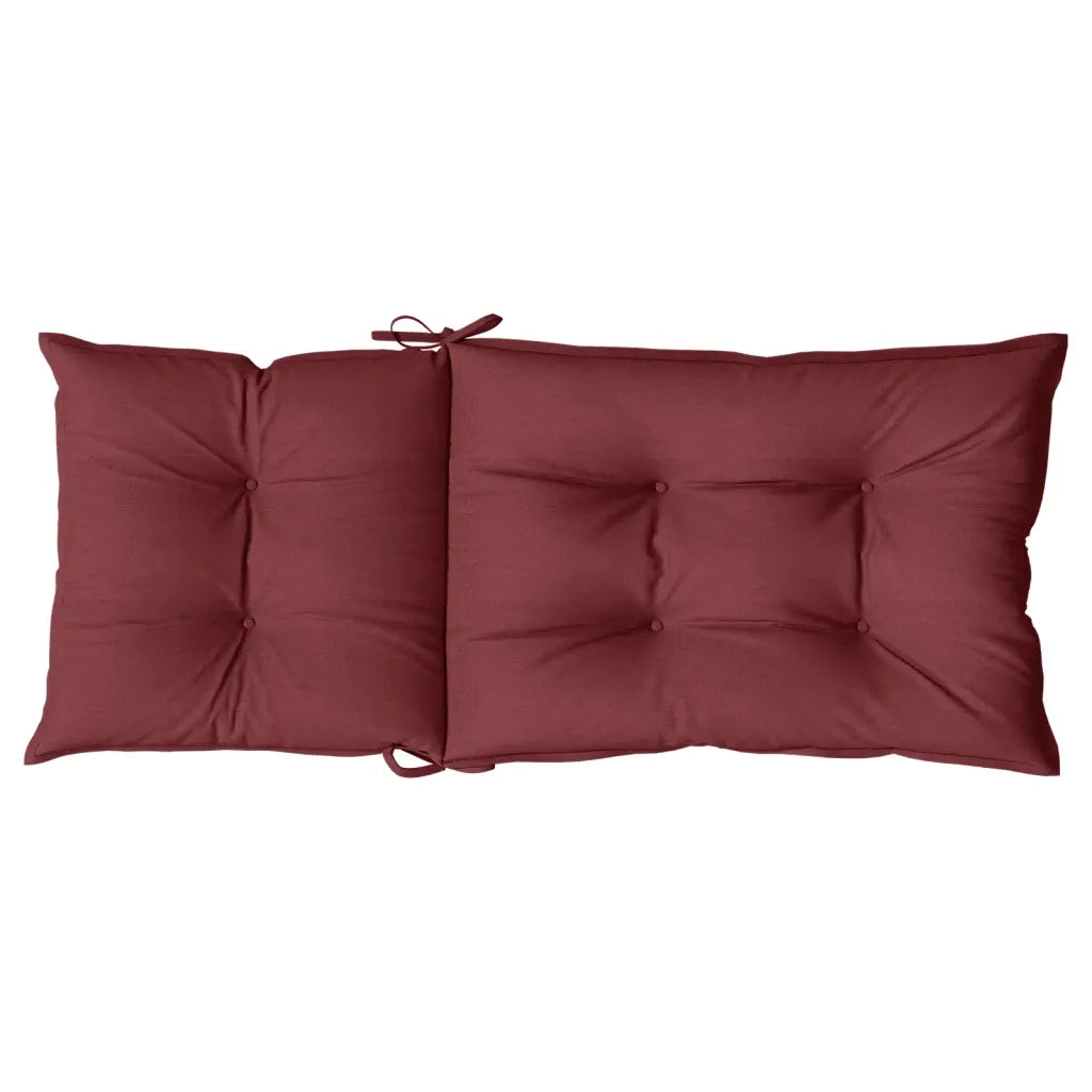 Cuscini Sedia Schiena Alta 2 Rosso Vino M¨¦lange 120x50x7 cm