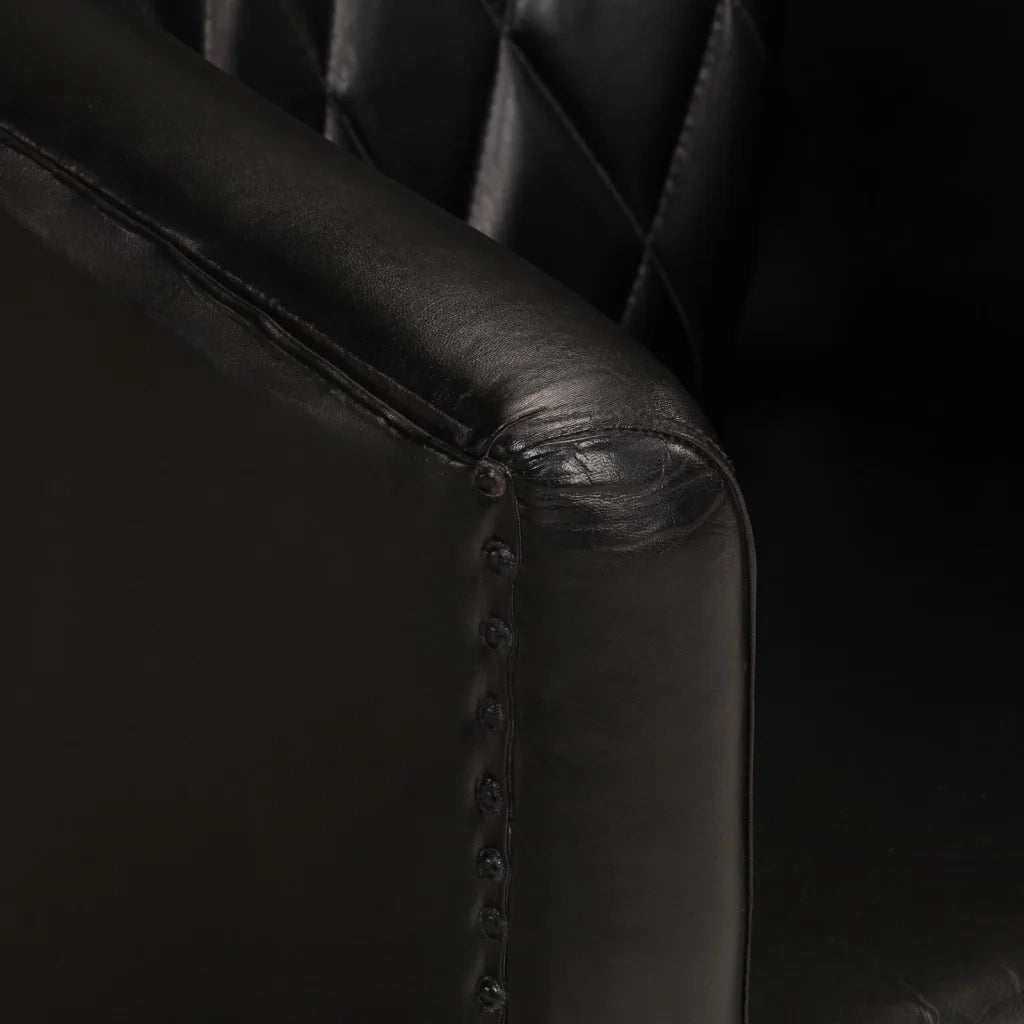 Poltrona Cabriolet Nera in Vera Pelle 359639