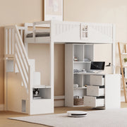 letto a castello legno bianco 118 x 252.5 cm
