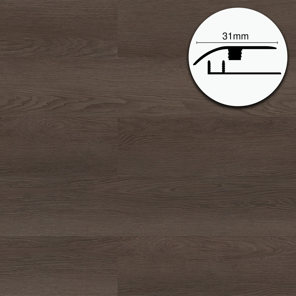 Profilo di Giunzione per Pavimenti SPC TAAC! in Alluminio Piatto o a Discesa 900 mm – Varie Colorazioni - POLARIS - DISCESA