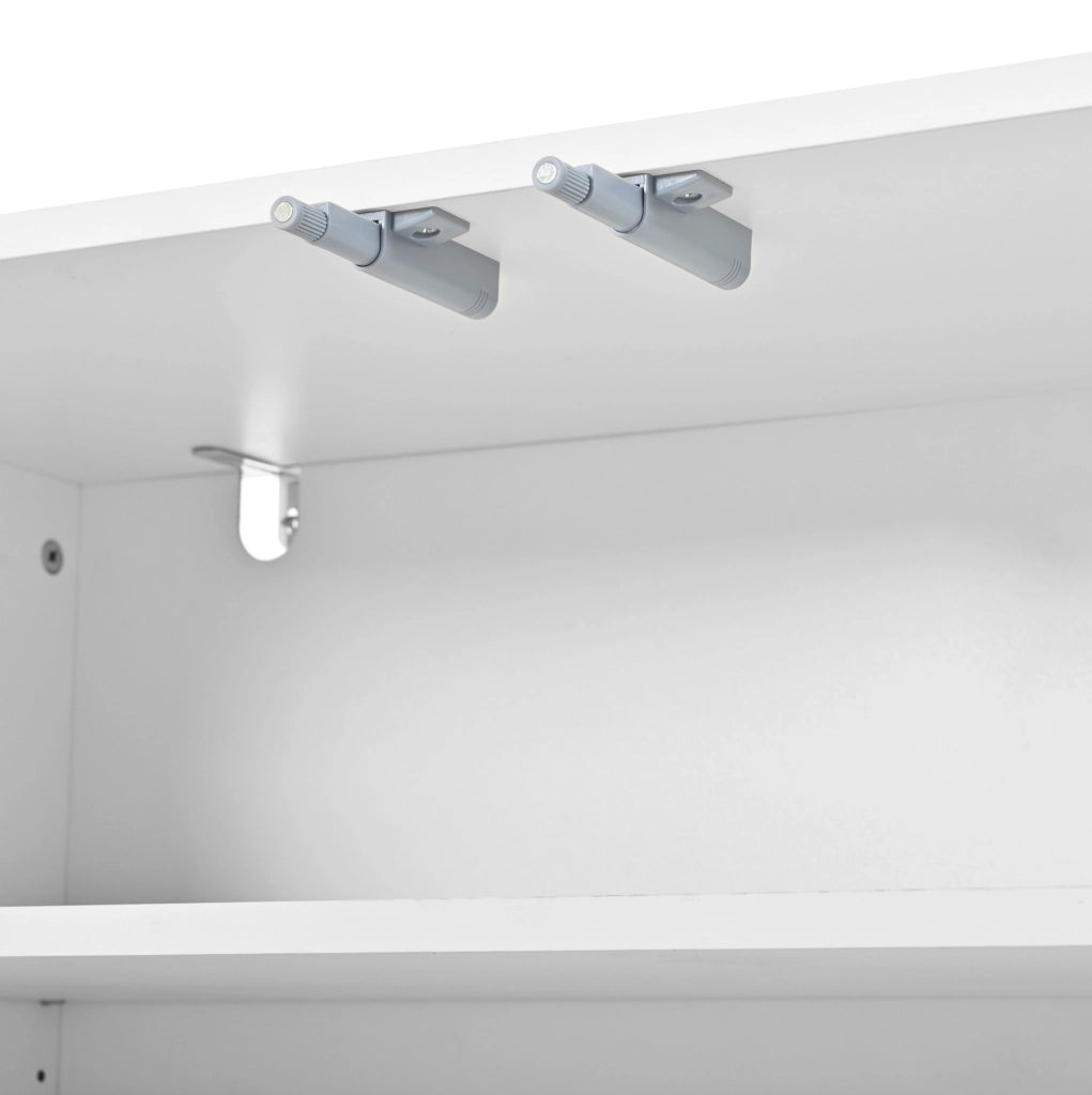 Mobile 2 in 1 scarpiera e sideboard 120x35,5x80 cm in MDF e truciolare bianco
