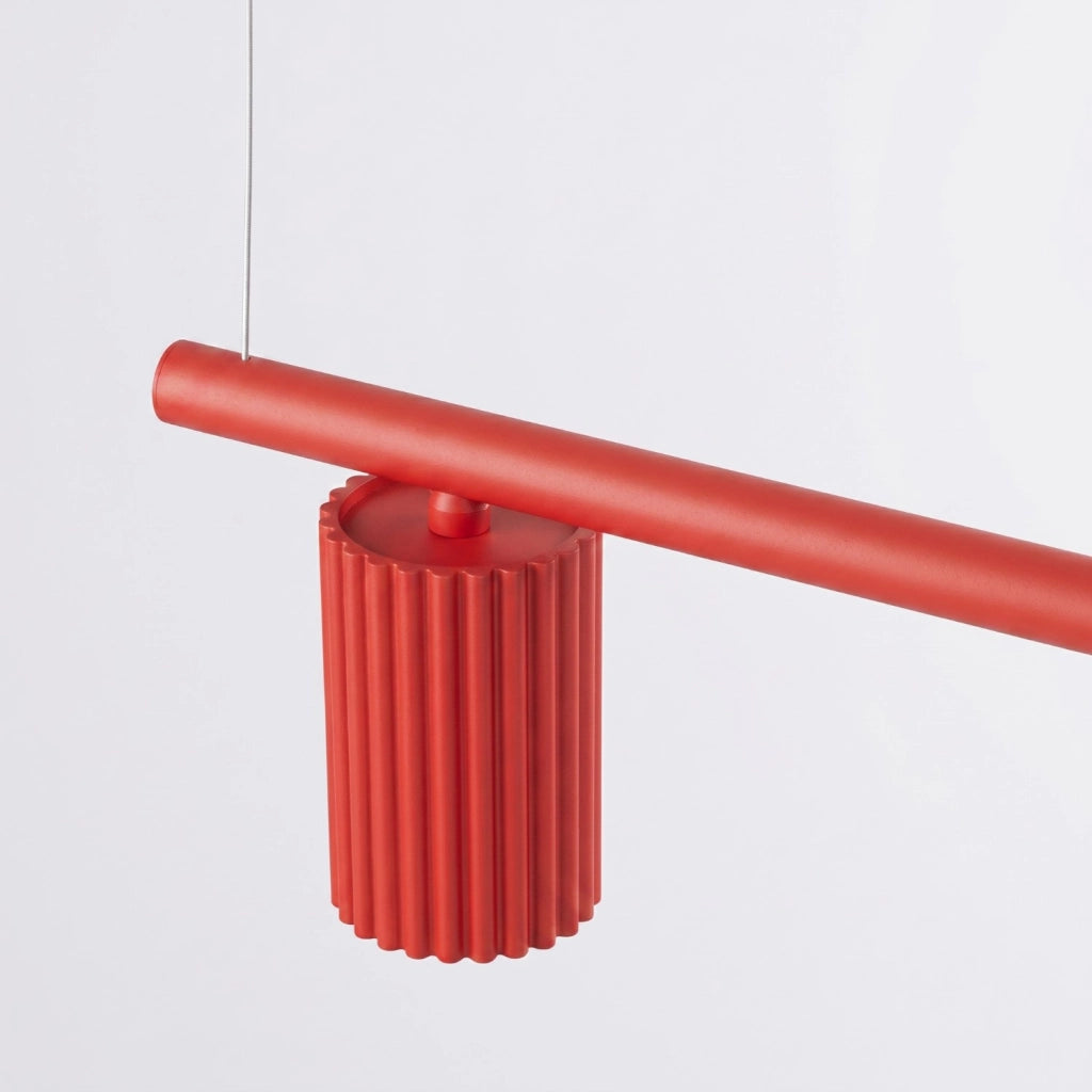 Lampadario KARBON 4 rosso