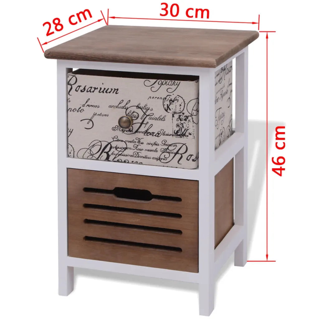 Comodini 2 Pezzi-Set di 2 Tavolino da notte In Legno