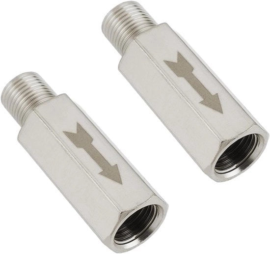 Vitone Isolante Clip BSP Maschile Femminile 1/8 Pollici Acciaio Inox Valvola di Isolamento Pneumatica - Aria Acqua Olio Gas - Adatto per 40mm Modello - 2 Pezzi