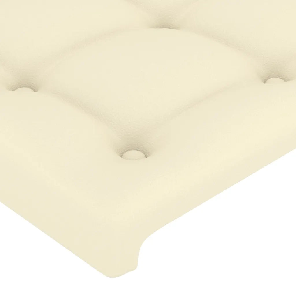Testiera Crema 144x5x118/128 cm Similpelle 3116424