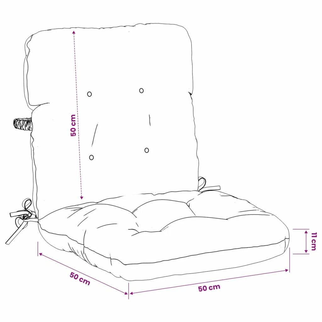 Cuscini per Sedia Alta in 2 Pezzi VIANEN 2 pcs 100% Poliestere 953785