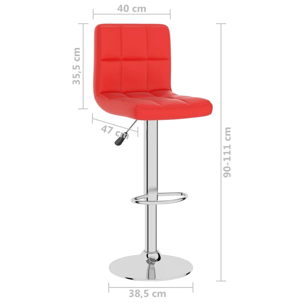 Sgabello da Bar Rosso in Similpelle 334221