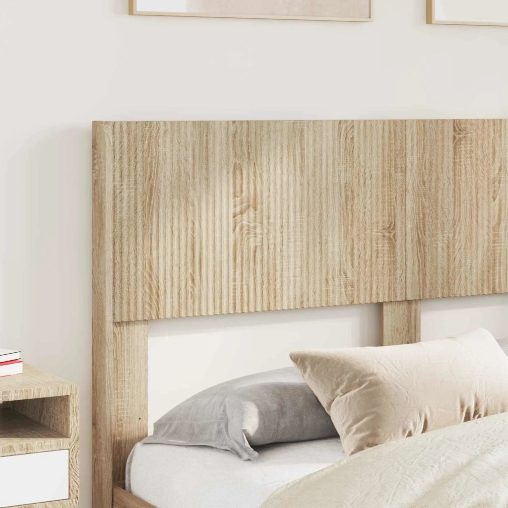 Struttura del letto con stoccaggio e testata-Giroletto con contenitore Rovere Sonoma 834744