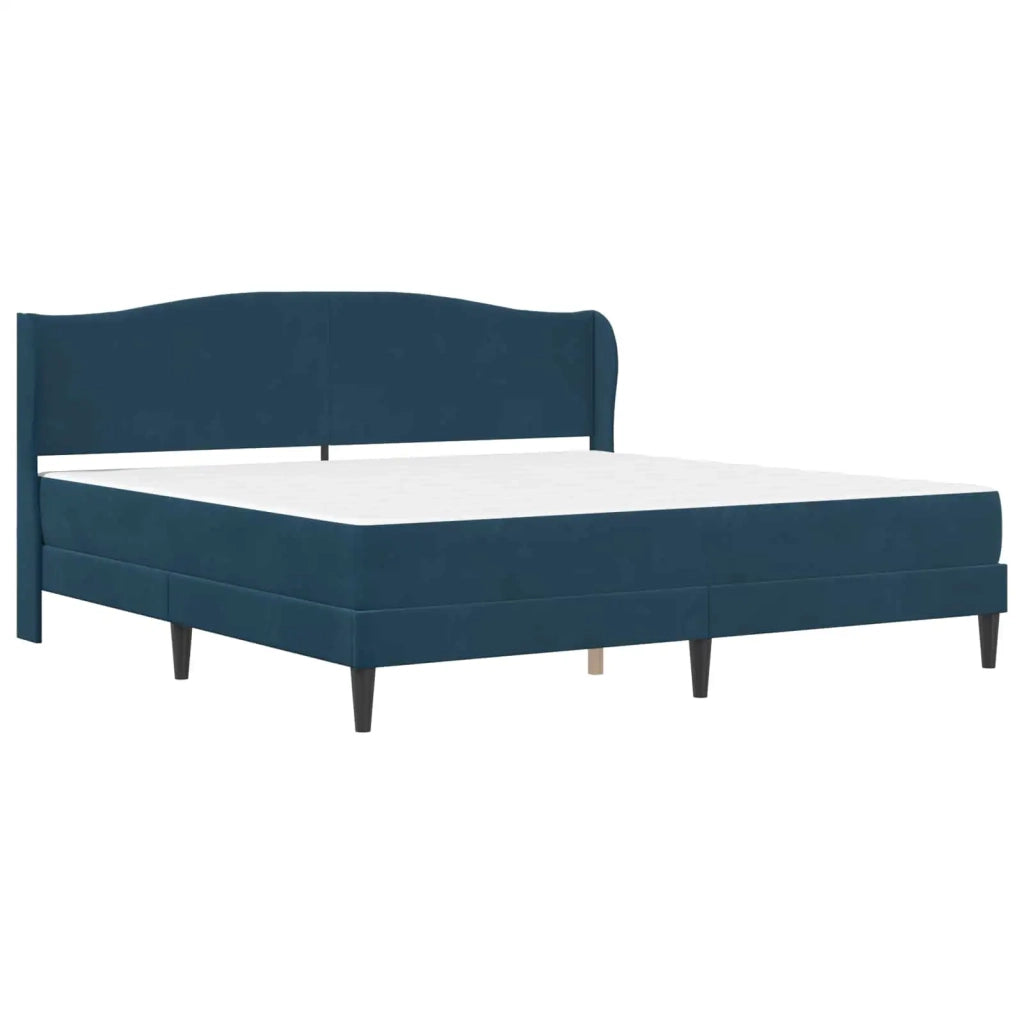 Struttura del letto con testiera Blu 200 x 200 cm Velluto 3415231