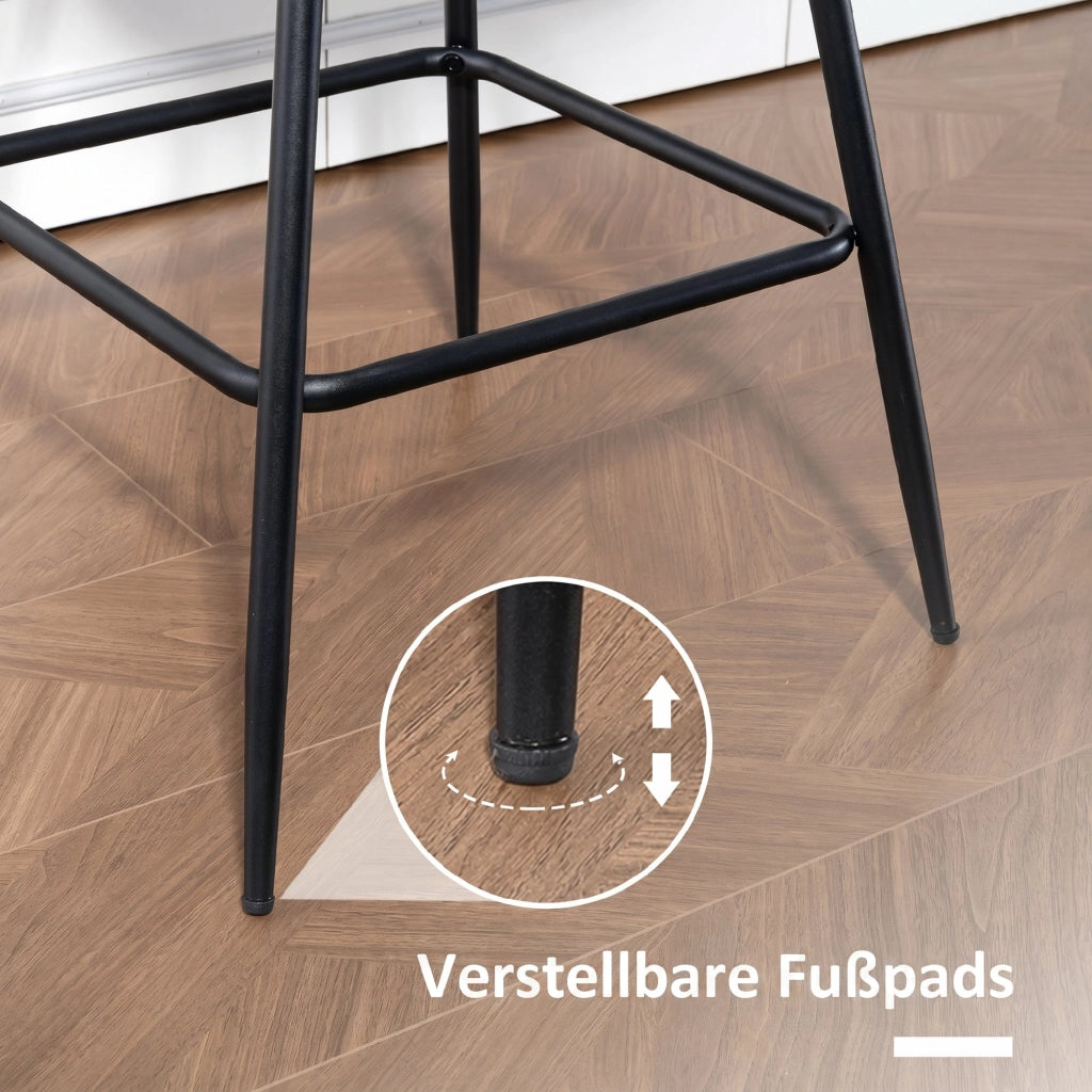 Set di 2 sgabelli da bar con schienale girevoli ¨C Minimal ¨C Nero 68 cm