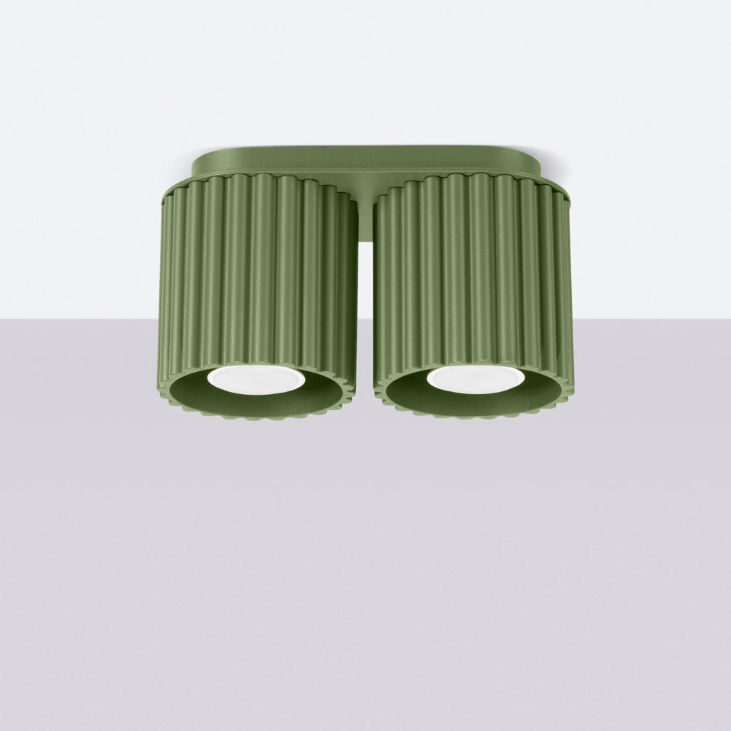 Lampada da soffitto AURA 2 verde oliva GU10