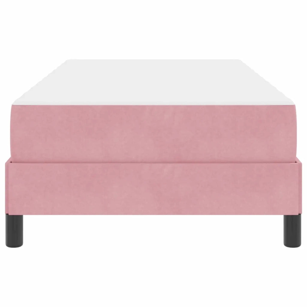 Letto a molle con materasso Rosa 80 x 200 cm Tessuto 3398658