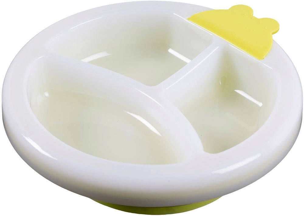 Piatto Pappa Calda Poupy per bambini con fondo antiscivolo.