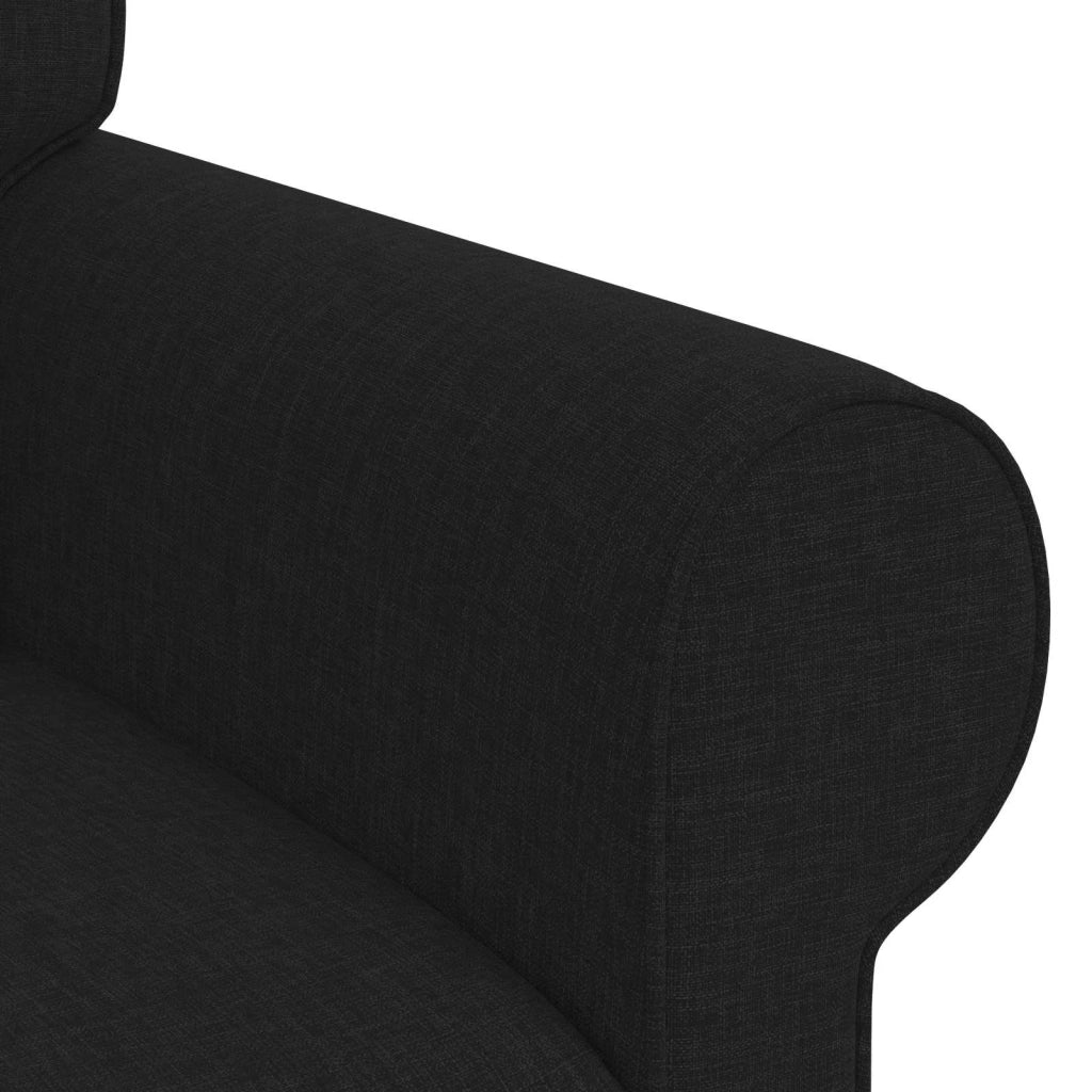 Set di divani 2 pcs Nero 175 x 82 x 80 cm Tessuto 3407532