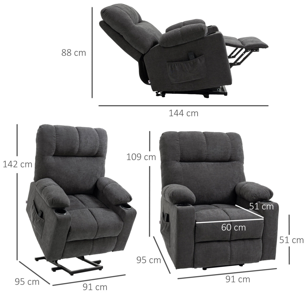 Poltrona relax elettrica alzapersona con massaggio e calore