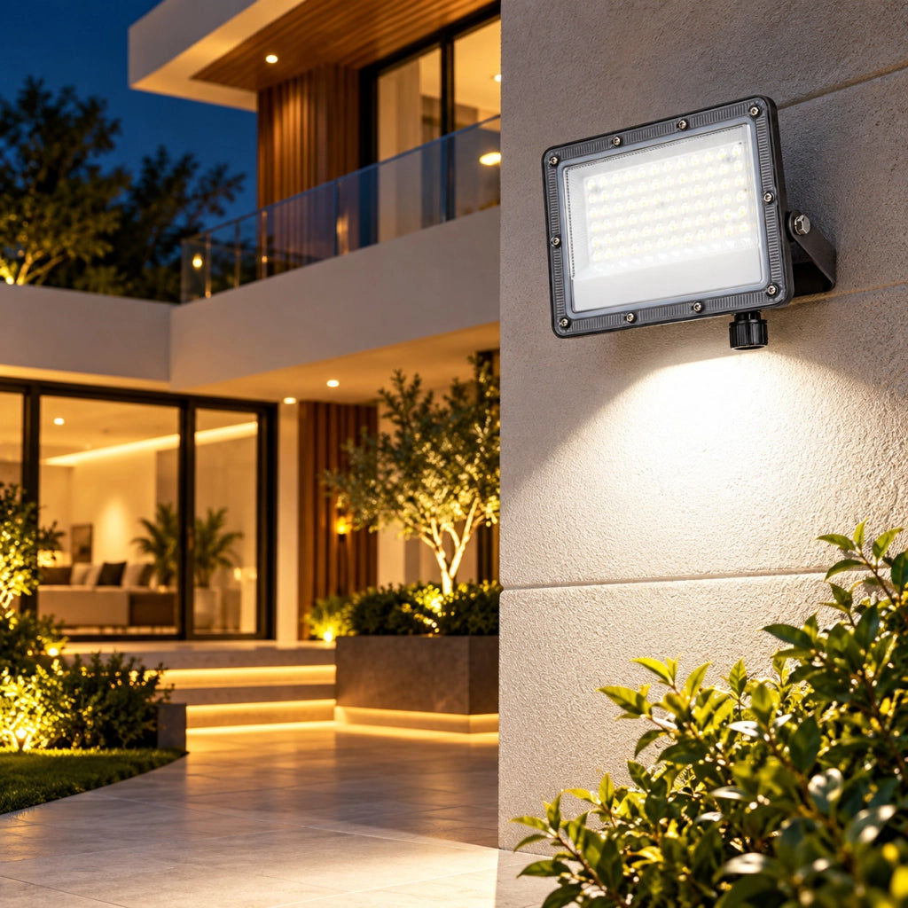 FARO LED 50W ESTERNO IP65 FARETTO GIARDINO 3CCT 3000K 4000K 6500K LUCE ET-31767