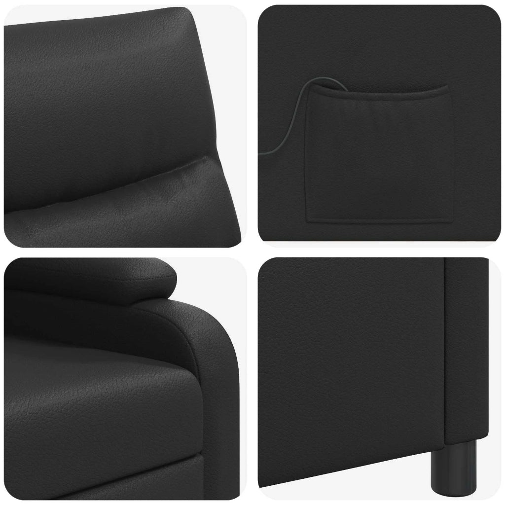 Poltrona Massaggiante Nero Similpelle 42034901
