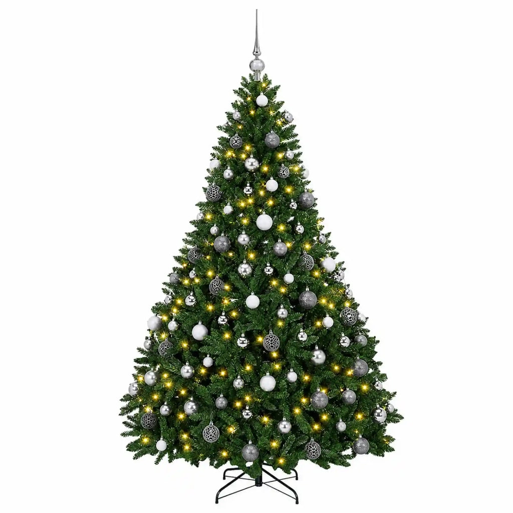 Albero di Natale artificiale verde medio con palline 210 cm 3467288