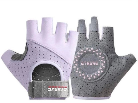 Manopole fitness per donne | Manopole sportive, respiranti, antiscivolo | Manopole sportive, antiscivolo, resistenti con dita semicurve | Manopole per bicicletta | Adatti per palestra, sollevamento pesi, bicicletta e allenamento (S)