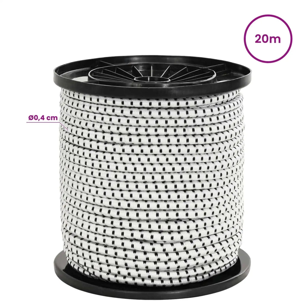 Corde Bungee 4 mm Nero e Bianco PP e gomma 42047639