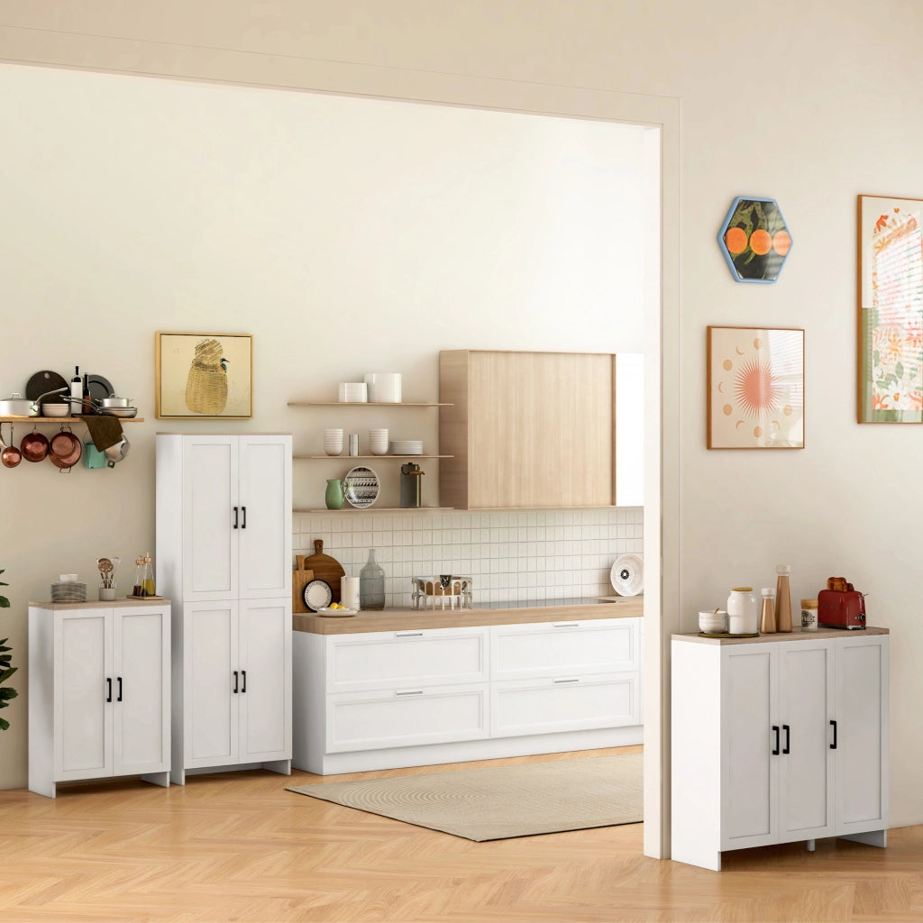 Armadio bianco con ante e ripiani regolabili ¨C Minimal ¨C 60x30x90 cm