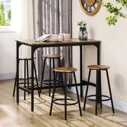 TAVOLO BAR Set da 5 pezzi 110x50x89,5 cm MDF Marrone