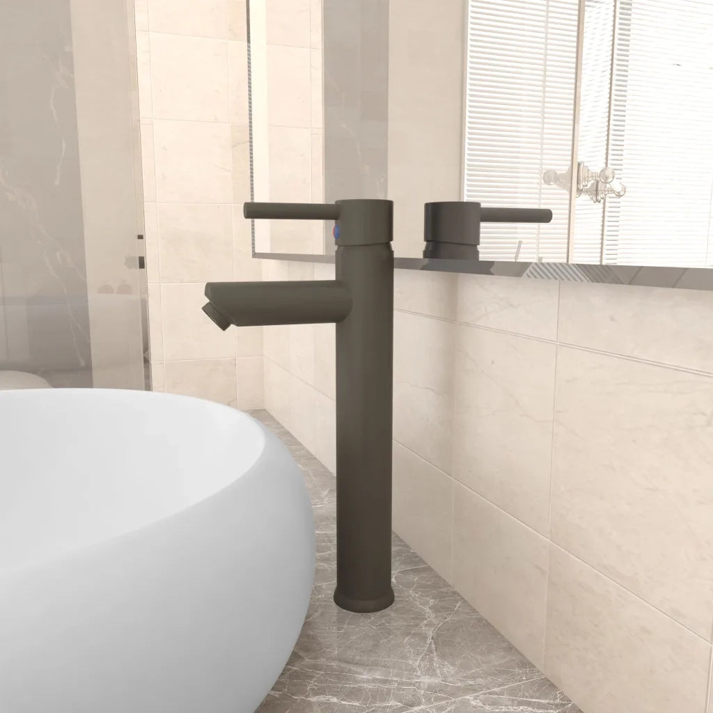 Rubinetto Miscelatore da Bagno Grigio 12x30 cm 149090