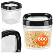 Contenitore per alimenti KADAX per spezie e prodotti sfusi con coperchio, 0,6 l, in plastica.