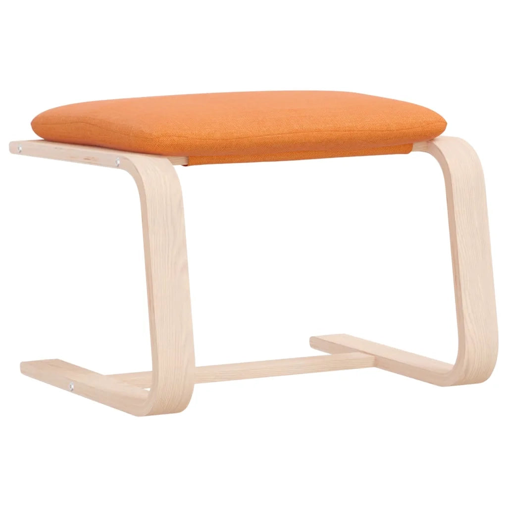 Poggiapiedi Giallo Scuro 51x41x40 cm in Tessuto 351070
