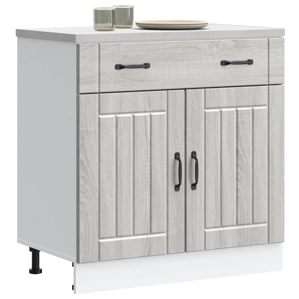 Pensile da cucina | Base da Cucina Lucca Grigio Sonoma in Legno Multistrato