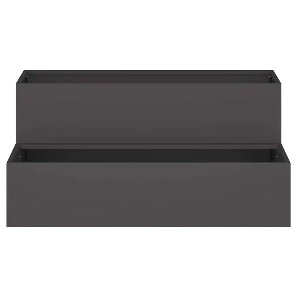 Vaso da giardino Nero 100 x 60 x 45 cm 865869