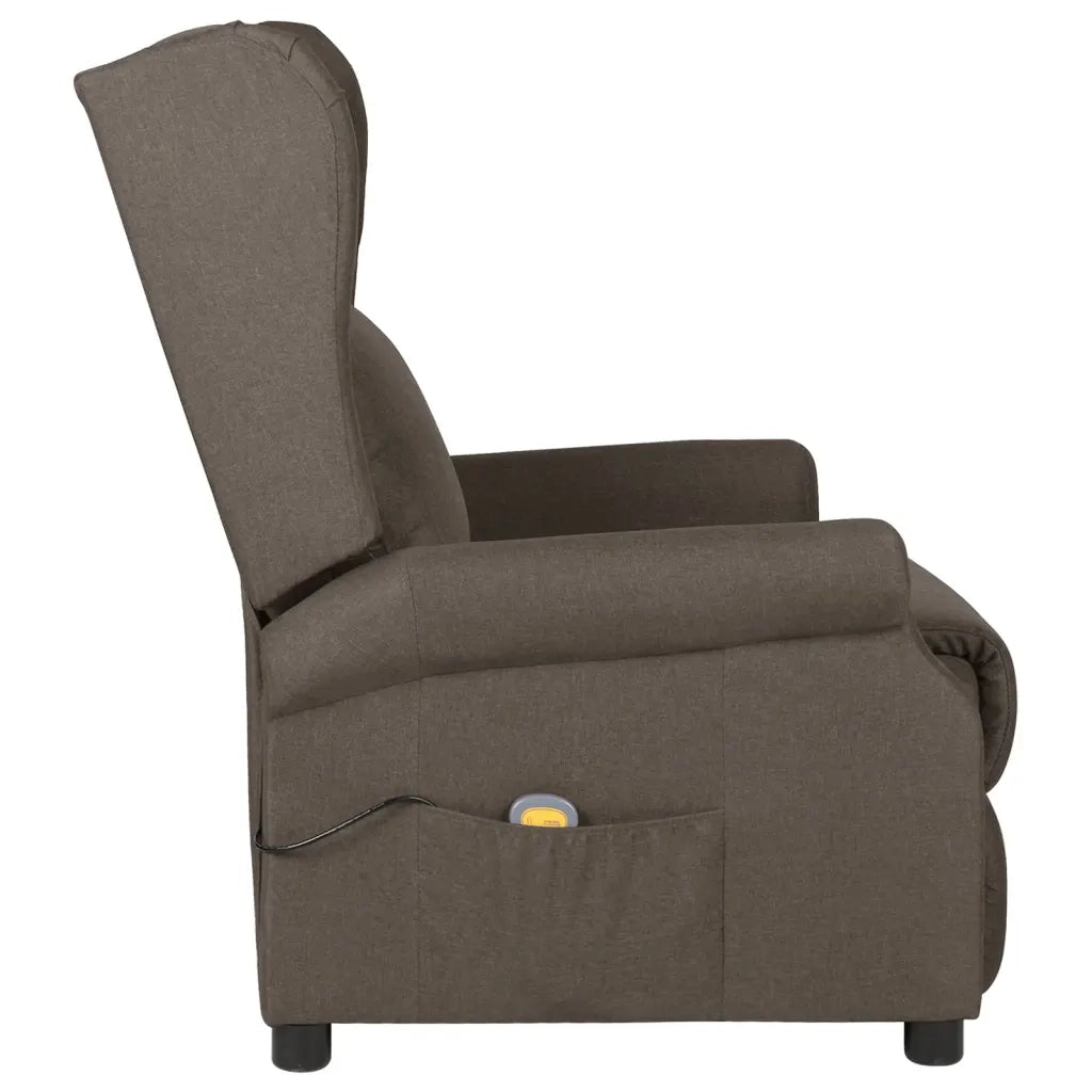 Poltrona Massaggiante Marrone in Tessuto 348520