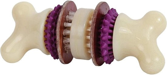 Giocattolo per cani con setole Bristle Bone per attività di masticazione.