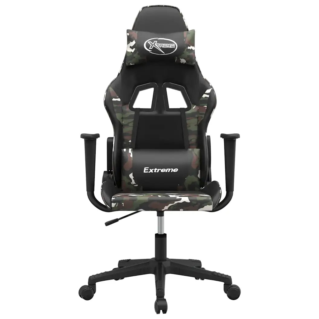 Sedia da Gaming | Sedia da e-sports Nero e Mimetico in Similpelle