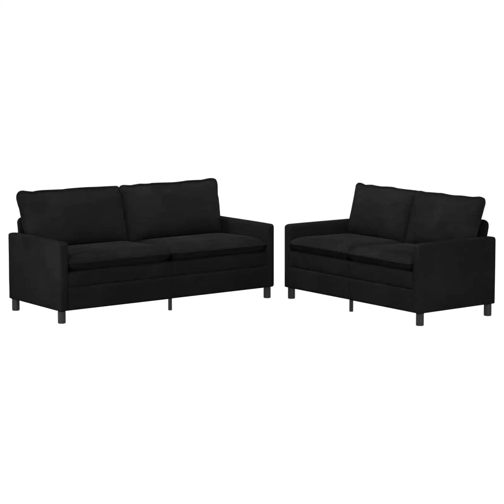 Set di divani 2 pcs Nero Velluto 3417150