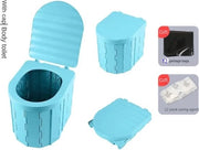 Emiciclo portatile wc con coperchio e sacchetti per camper e campeggio
