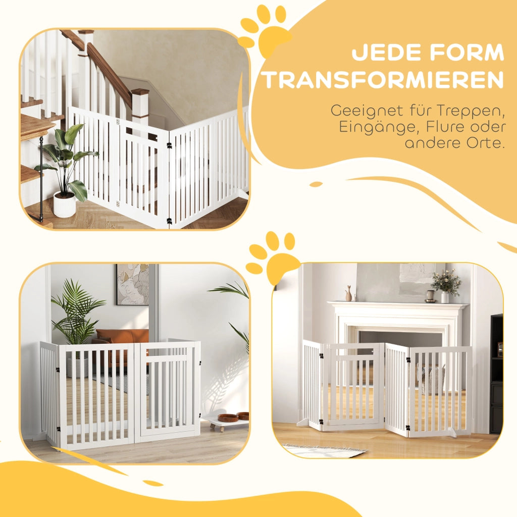 Cancello per Scale e Porte ¨C Minimal ¨C Bianco 4 Pezzi Pieghevole
