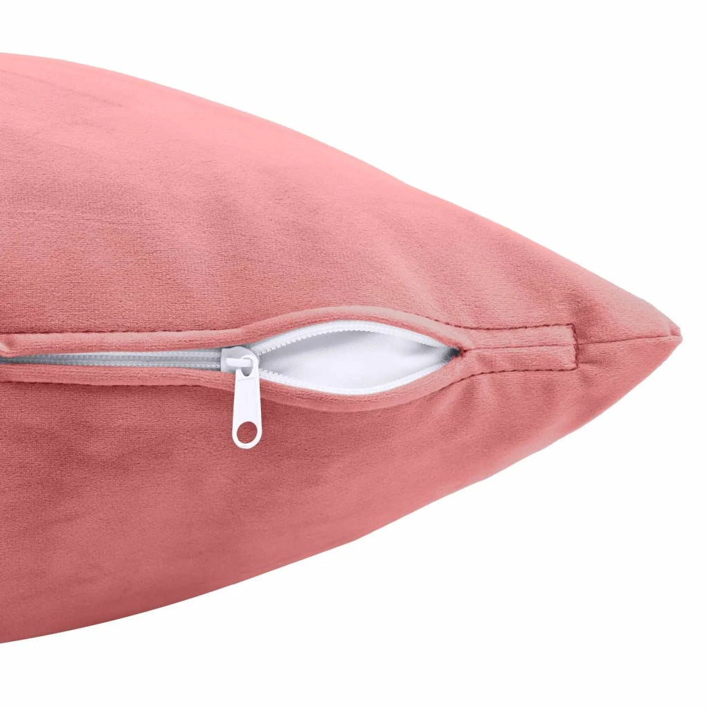 Cuscino con cuscino HEERLEN 2 pz Rosa Velluto 924971