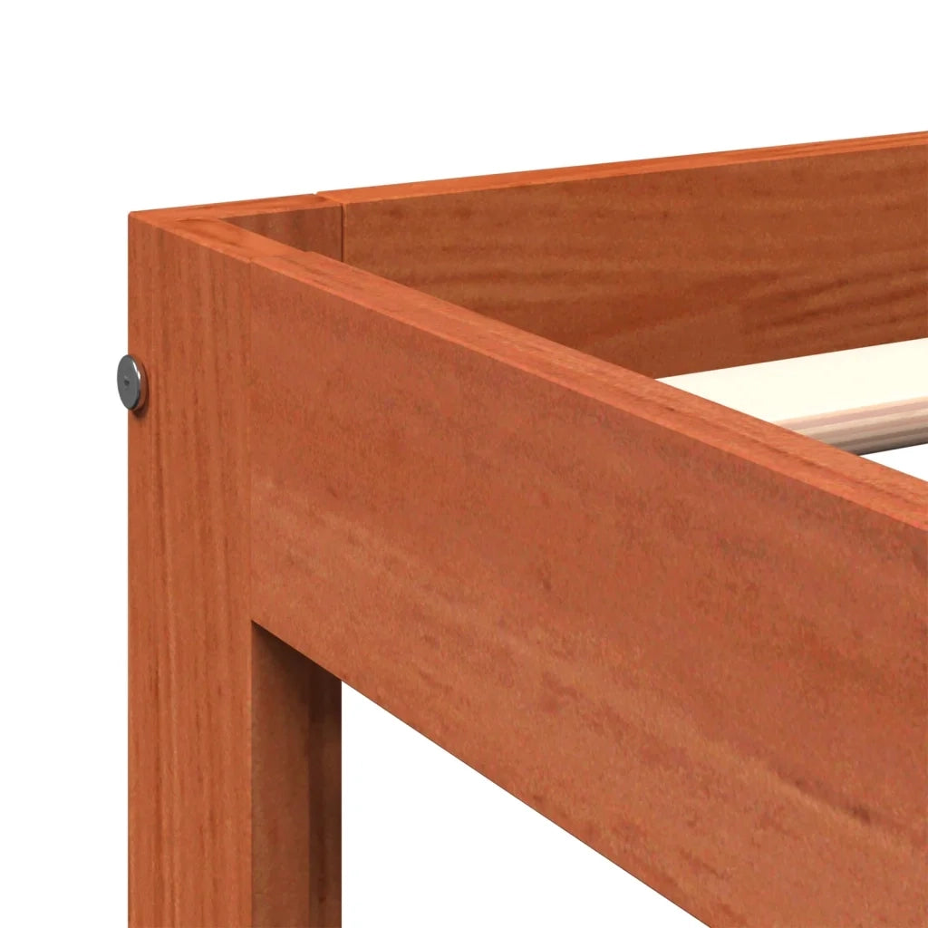 Letto senza Materasso-Struttura Letto Marrone Cera 120x190 cm in Legno di Pino 300521